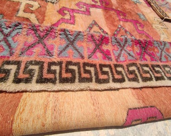 Tribal Handmade Moroccan rug, Mrirt rug, Wool Beni ourain rug, Boho rug, Azilal rug, Berber decor, Living room Area rug, Teppich, Rose Gold