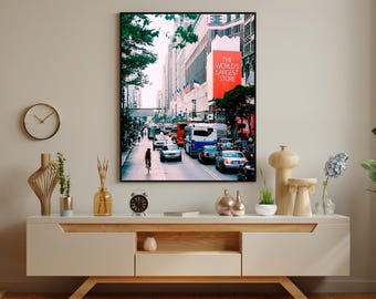 New York City Wall Art Print, Manhattan Street Photography Poster, NYC Urban Decor, Big Apple Travel Artwork, Modern Apartment Wall Art.