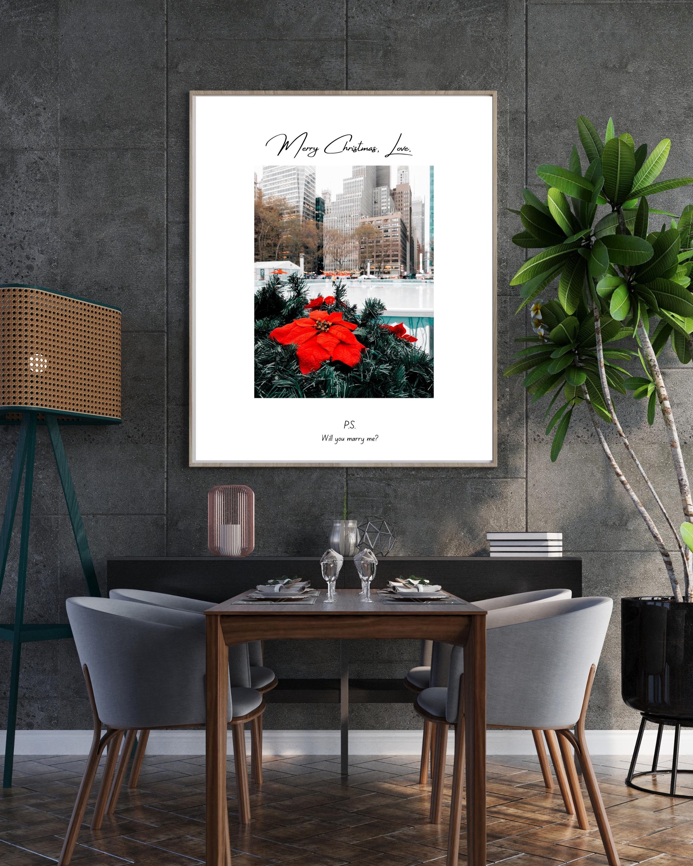 Marry Me at Christmas – Printable Proposal Card, Christmas Eve Engagement Gift for Her, Will You Marry Me, Be My Wife, Unique Proposal Gift.