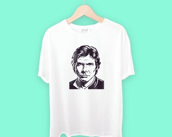 Han Solo Star Wars SVG, Clipart, Harrison Ford cortar archivos para silueta, Cricut, vector, plantilla Svg Png