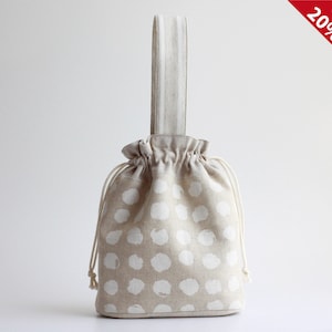 Pattern; PDF Tutorial of Drawstring Bag With a Handle; Step-by-step ...