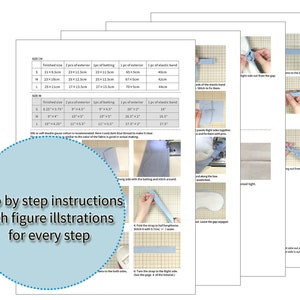 Pattern; PDF Tutorial of Eye Mask; Step-by-step Instruction; 3 Sizes ...