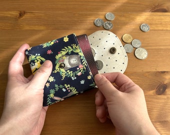 Pattern; PDF tutorial of change purse with 3 pockets; Step-by-step instruction and pattern; for cards, change and coins