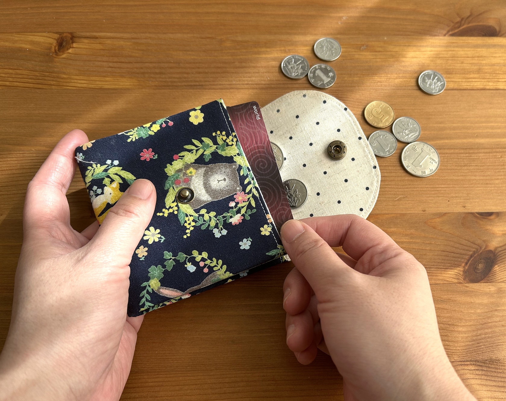 Small Change Purse Pattern Pattern; PDF Tutorial of Change Purse With 3 Pockets; Step-by-step ...