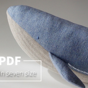 Pattern; PDF whale Sewing Pattern & Tutorial; Step by Step Instruction; whale doll; Whale Pillow / Pattern and Instructions/PDF