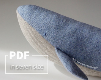 Pattern; PDF whale Sewing Pattern & Tutorial; Step by Step Instruction; whale doll; Whale Pillow / Pattern and Instructions/PDF