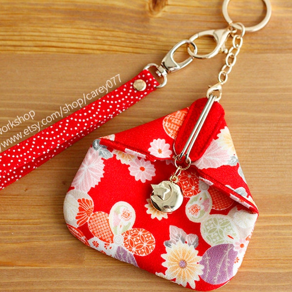 Pattern; Japanese Slide Clasp Rice-ball-shaped Clasp Purse/ Step by Step Instruction/ tutorials/clutch bag/instructions/PDF