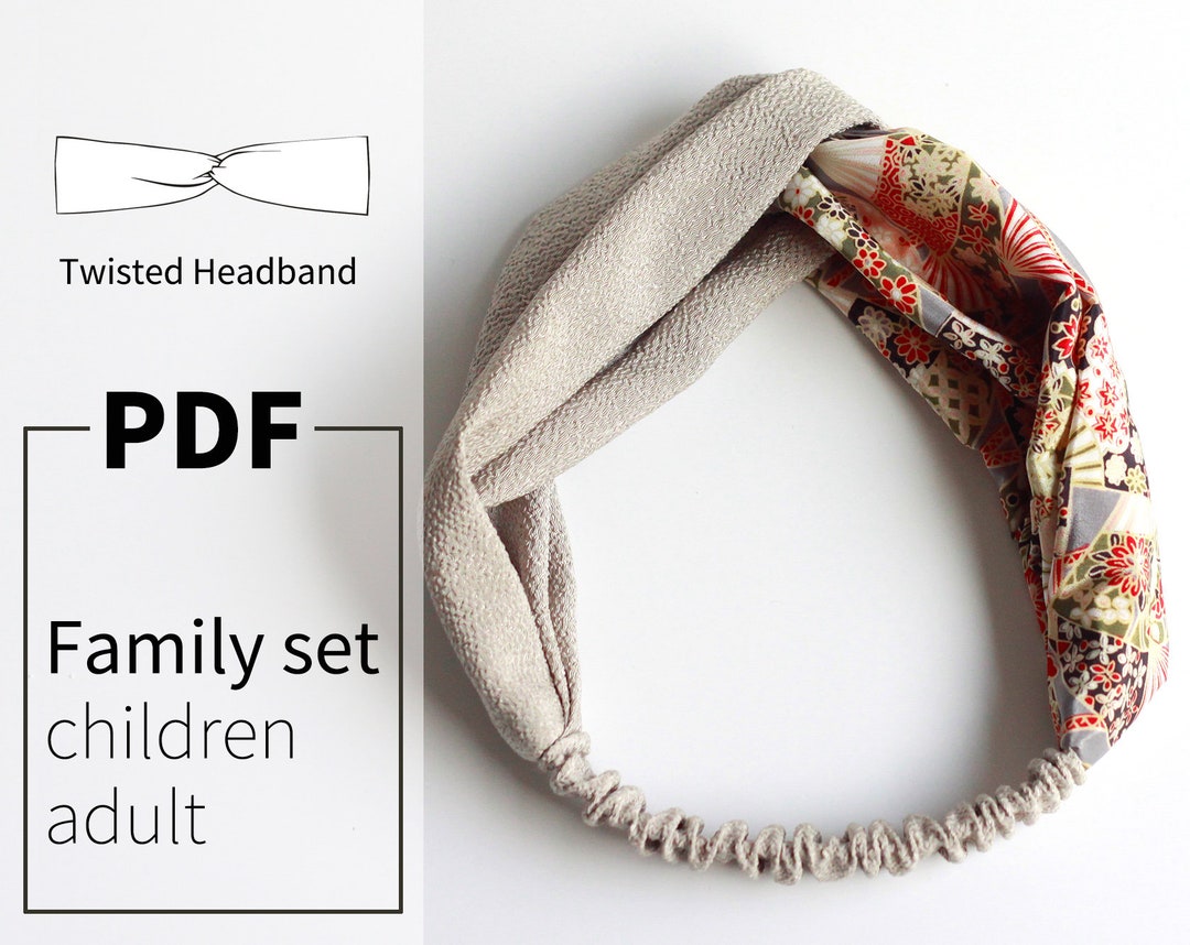 Pattern; PDF Tutorial of Twisted Headband; Step-by-step Instruction; 2 ...