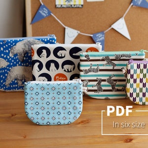 Muster; Halbmond Reißverschlusstäschchen; Schritt für Schritt Anleitung; PDF-Anleitung; Geschenk Handtasche