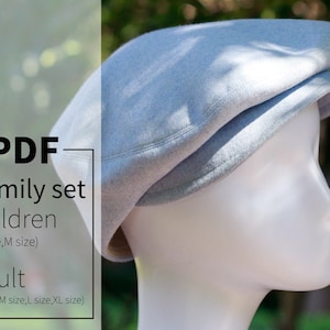 Pattern; Tutorial of Flat Cap; Step by Step PDF instruction and patterns;