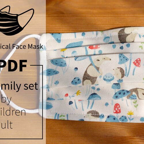 PDF Pattern Tutorial of 4 Types of Face Masks With Filter - Etsy