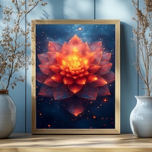 Gold Mandala Art Print: Sacred Geometry Spiritual Decor (Digital Download)