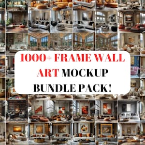 1000+ Wall Art Mockup Bundle, Frame Mockup, Wall Art Bundle Mockup, Cornici stampabili, Enorme pacchetto Wall Art Mockup, Stampe artistiche Mockup