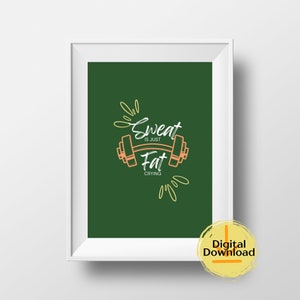 Sweat in Style: Motivational Gym Wall Art for Your Fitness Journey, Masculine  Wall Art, Workout Room Decor, Sports Wall Art Motivational