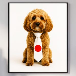 Cavapoo Japan Flag Print, Cavapoo Wall Art, Cozy Pet Decor, Cavapoo Mom Gift, Cavapoo Photography, Cavapoo Owners Gift, Cavapoo Poster.