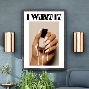 Beauty Salon Print, Printable Nail Salon Art, Inspired Nail Studio Decor, Nail Tech Gift,Aesthetic Nail Print, Stylish Nail Studio Wall Art.
