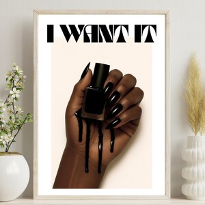 Editorial Style Beauty Salon Prints, Printable Fashion Wall Art, Luxury Nail Studio Decor, Nail Tech Gift, Stylish Nail Poster, Nails Print.