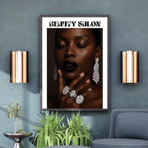 Professional Beauty Salon Poster, Inspired Feminine Wall Art, Printable Nail Salon Art,Luxury Nail Studio Decor, Fashion Print,Female Print.