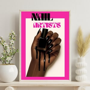 Editorial Style Beauty Salon Prints, Printable Fashion Wall Art, Luxury Nail Studio Decor, Nail Tech Gift, Stylish Nail Poster, Nails Print.