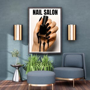 Beauty Salon Prints, Printable Nail Salon Art, Inspired Nail Studio Decor, Nail Tech Gift, Aesthetic Nail Print or Poster, Nail Artists.