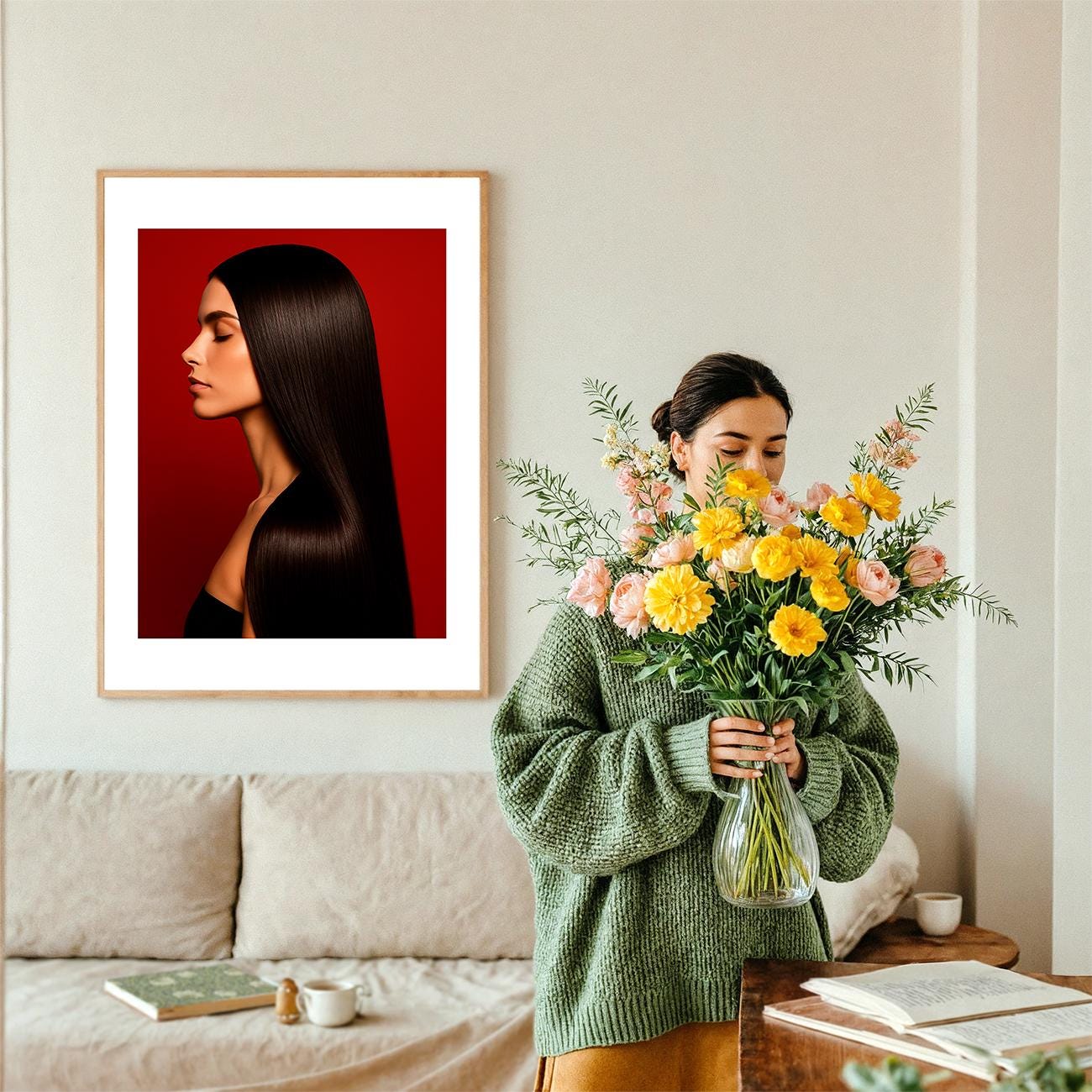 Luxury Hair Salon Wall Art, Printable Hair Poster, Beauty Studio Decor ...