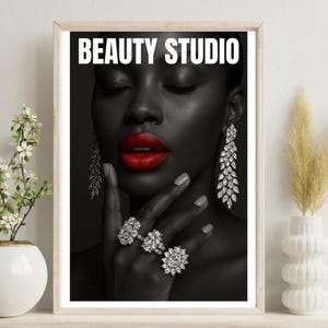 Professional Beauty Salon Poster, Inspired Feminine Wall Art, Printable Nail Salon Art,Luxury Nail Studio Decor, Fashion Print,Female Print.