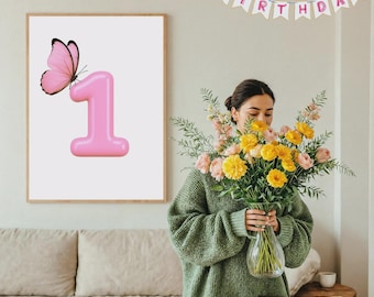 1st Birthday Gift, First Birthday Gift, 1st Birthday Wall Art, 1st Anniversary, First Anniversary Gift, One Year Anniversary, Birthday Decor