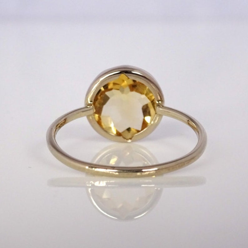 Smoky Quartz Nena Stacker Ring, Birthstone Gold Ring, Gemstone Stacking Ring, Gold gem stone Stacker, Smoky Quartz Ring image 6
