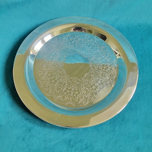 Poole Silver Co Bristol Silverplated Round Footed 13&quot; Tray