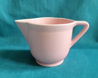 Vintage Pink USA Made Pottery Pitcher