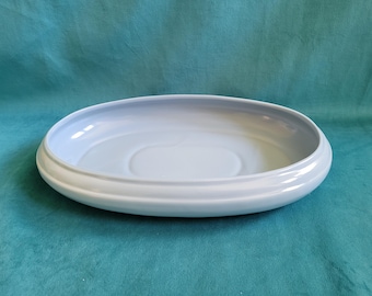 Abingdon Light Blue Vintage Shallow Oval Vase