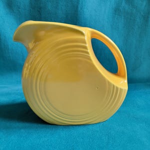 Vintage Fiesta Yellow Mini Disc Pitcher — 6"