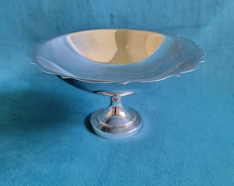 Vintage Oneida Silver Plate Pedestal Compote Dish