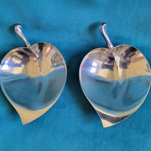 FB Rogers Vintage Silver Plate Leaf Dishes S/2