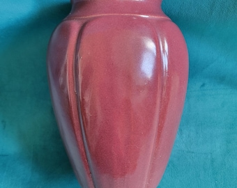 Zanesville Art Pottery 795 Burgundy Round Stoneware Vase
