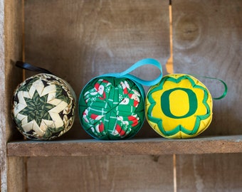 DIY Traditional, Cathedral Window, and Picture Window Quilted Fabric Ball Ornaments Pattern and Tutorial (3 tutorials) Digital Download