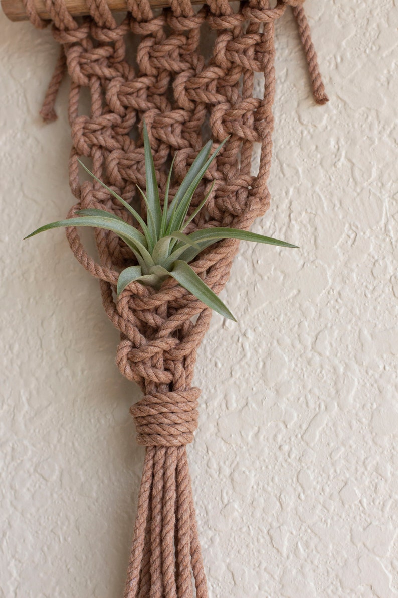 Pattern: DIY Macrame Air Plant Hanger Pattern, Flat Wall Planter, DIY Macrame, Plant Hanger Pattern, Macrame Pattern image 9