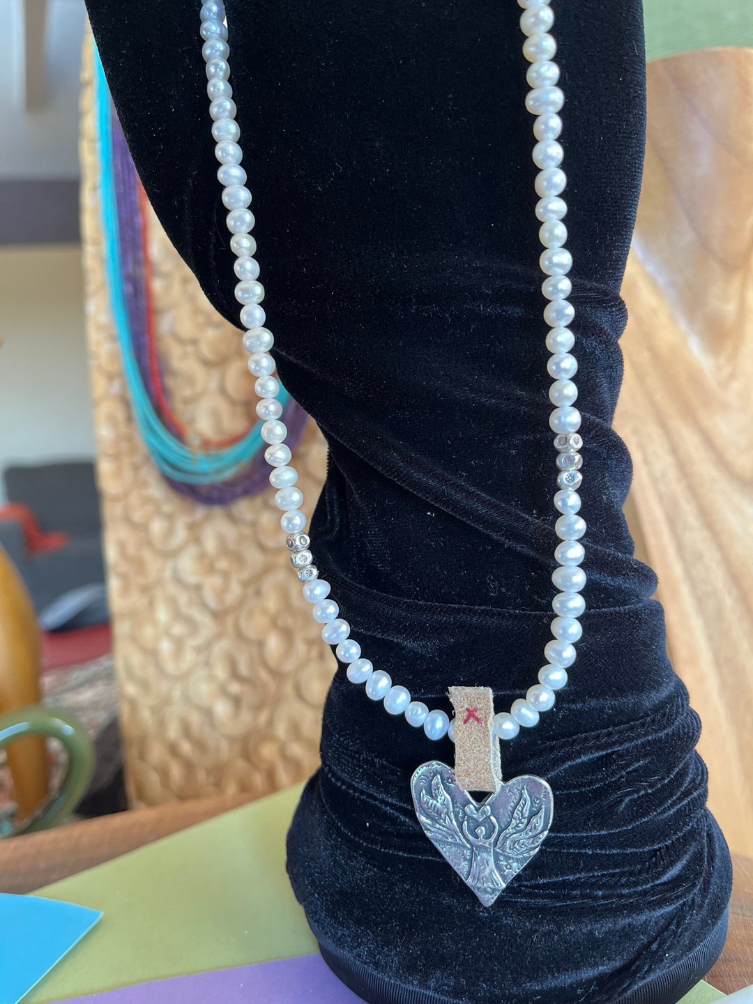 Jes Maharry Sundance Catalog Angel on 20 Inch String of Freshwater