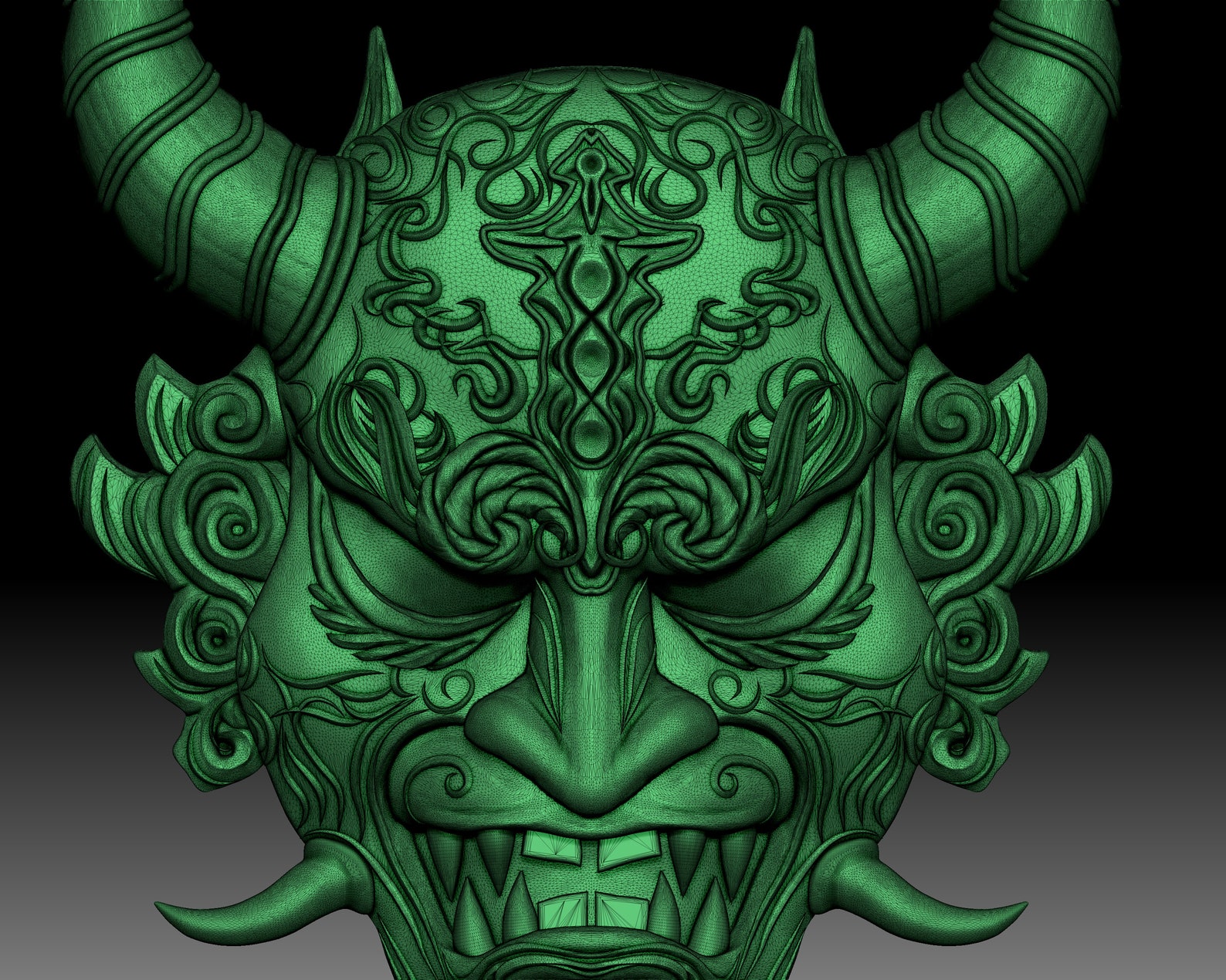 Oni Mask Japanese Demon Bas-relief for CNC Router or 3D Printer - Etsy
