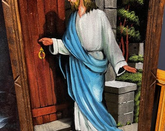 Vintage Velvet Jesus  Painting