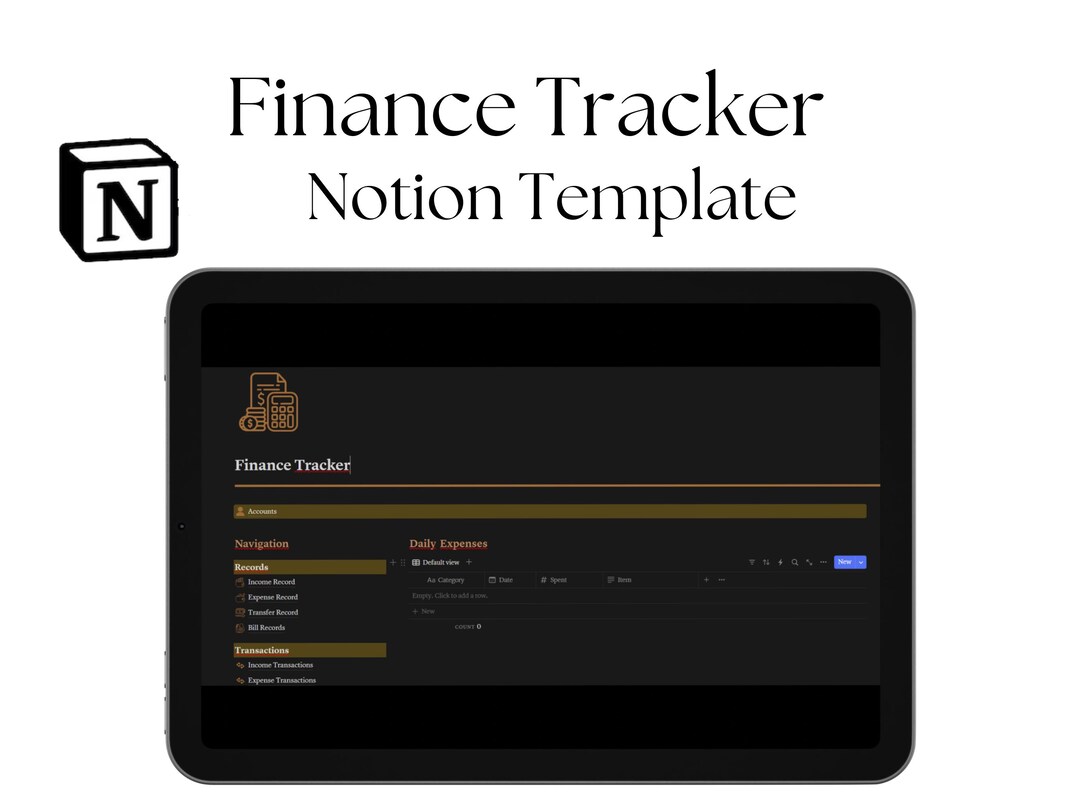 Notion Template Personal Finance Tracker Budget Tracker, Income and ...