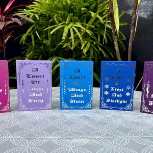 A Court of Thorns and Roses Series Custom Bookbinding Set - Special Edition - Customizable colors