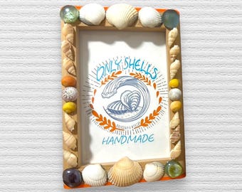Cadre en coquillage fait main