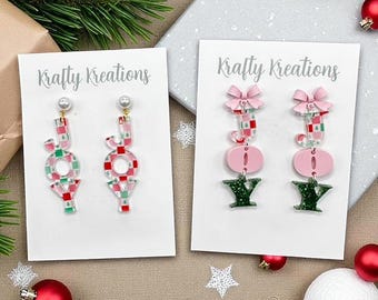 JOY Christmas Earring SVG Bundle – 2 Unique Holiday Designs – Digital Download Only