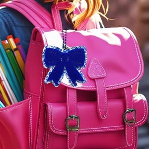 Coquette Style Bow SVG | Bow Tag Cut File for Backpack or Bag| Laser Cut Ornament File | Digital Download | Glowforge Tested