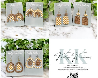 Modern Arch & Drop Earring SVG Bundle | 3 Unique Laser Cut Earring Templates | Digital Download Only | Glowforge Tested