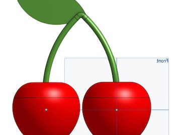 Cherry, Cherries, Cherry Containers, Fruit, Fruit Containers, STL