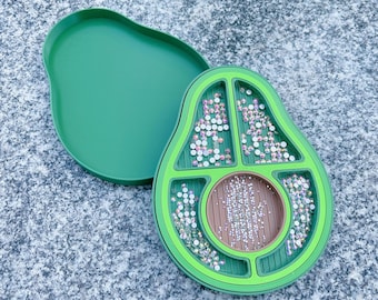 Avocado Rhinestone Tray, Rhinestone Tray, Diamond Painting, Avocado, Flatback Crystals, 3D Printed Avocado, 3d Printed