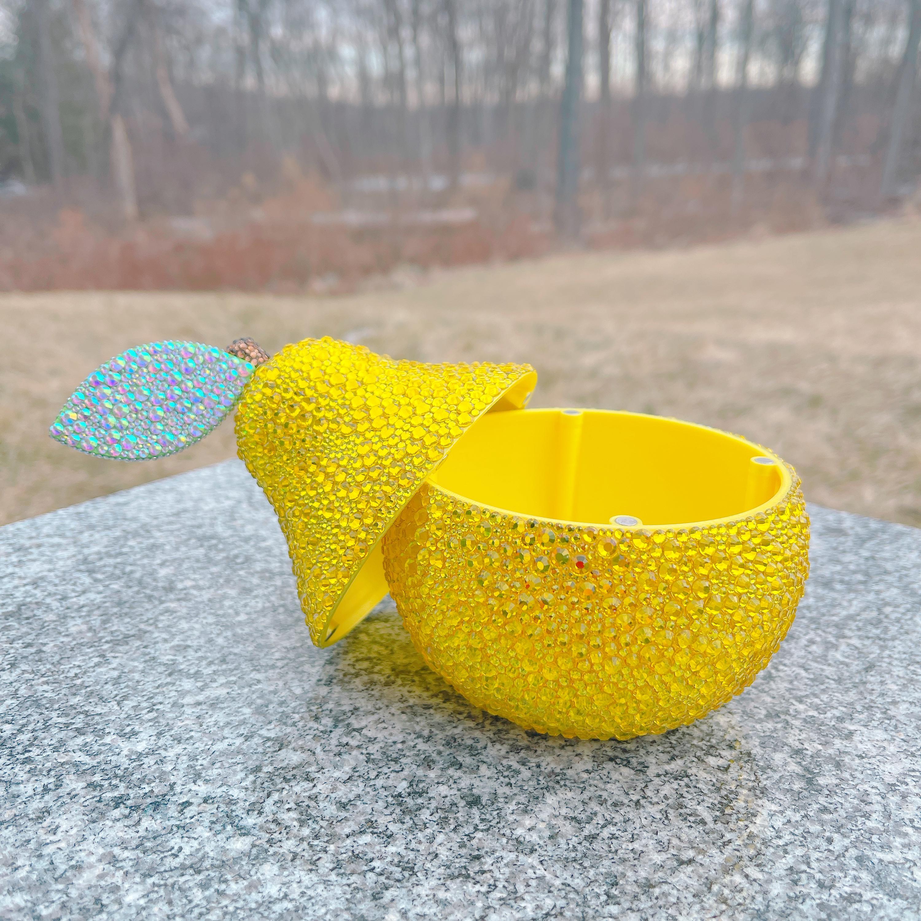 Pear Container Rhinestoned Pear, Pear, Pear Container, Single Pear, Magnetic ...