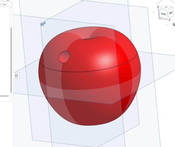 Apple Container, STL File, ZIP File, Downloadable, Food Inspired, 3D Printed Apple, 3D Printed Container, Storage, Teacher, Teacher Gifts